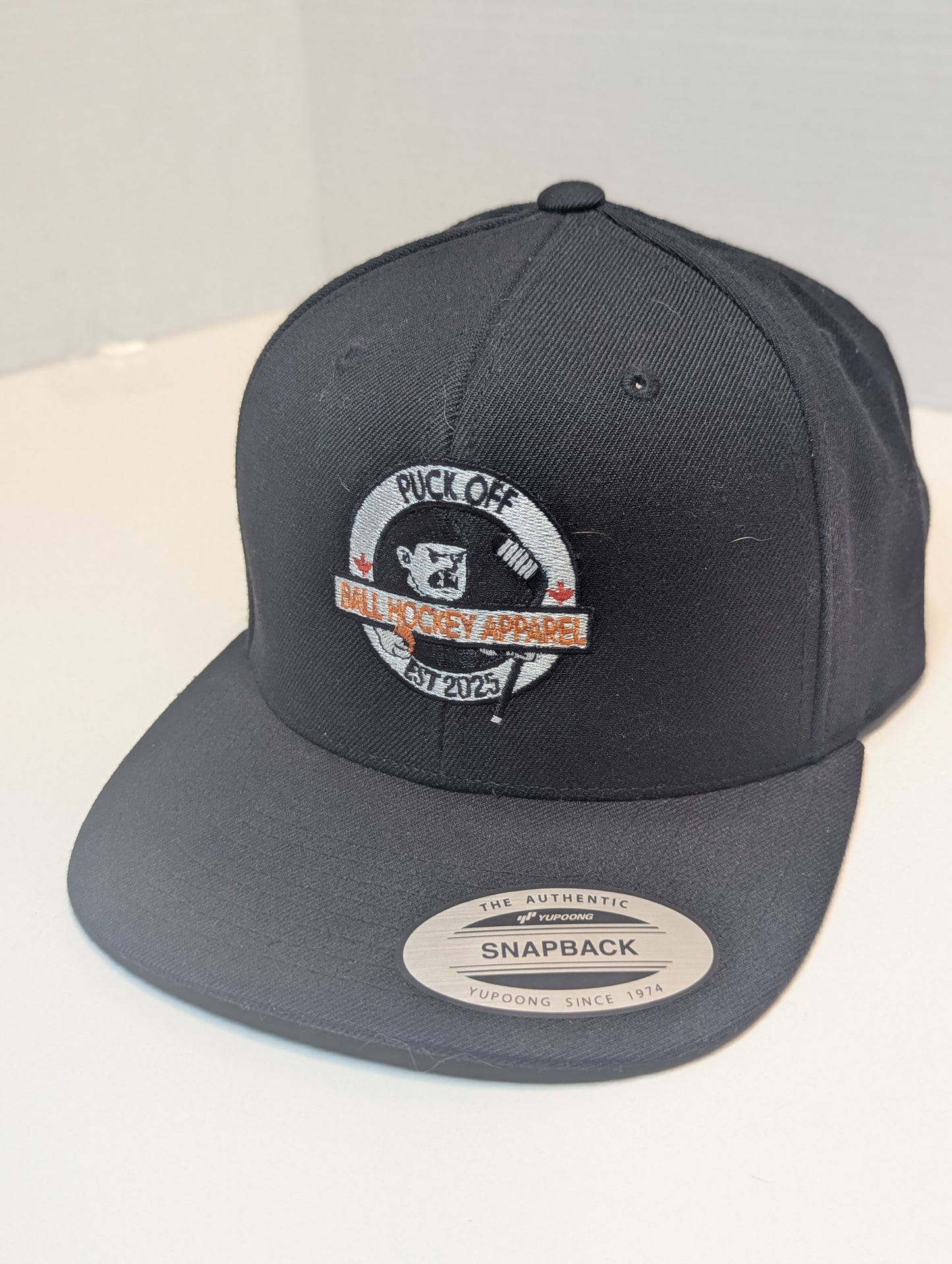 PUCK OFF Ball Hockey Snapback Hat – Embroidered Dek Hockey Cap