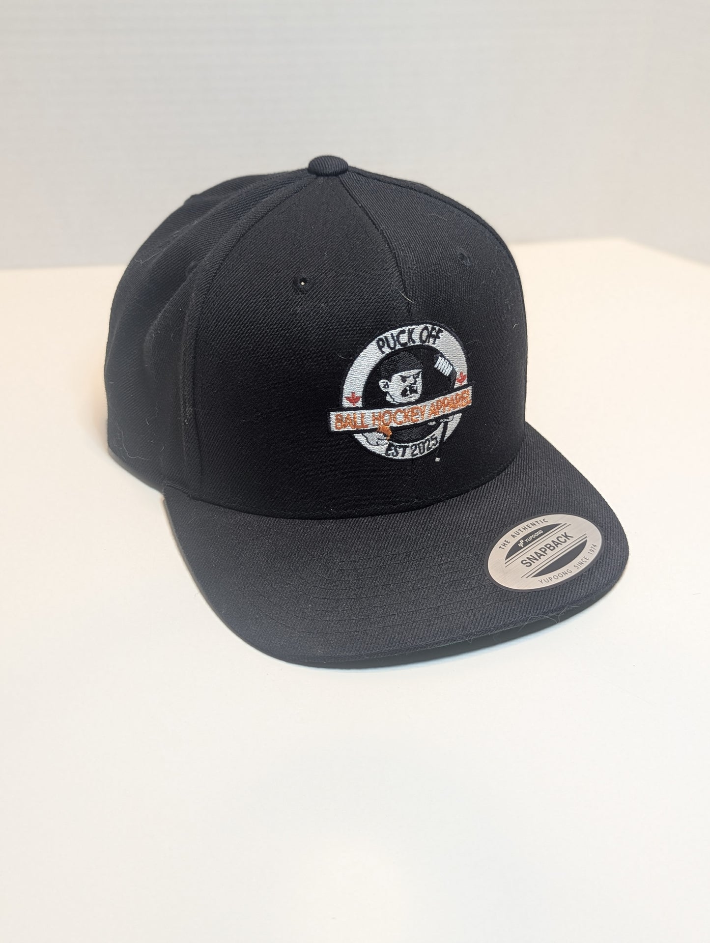 PUCK OFF Ball Hockey Snapback Hat – Embroidered Dek Hockey Cap