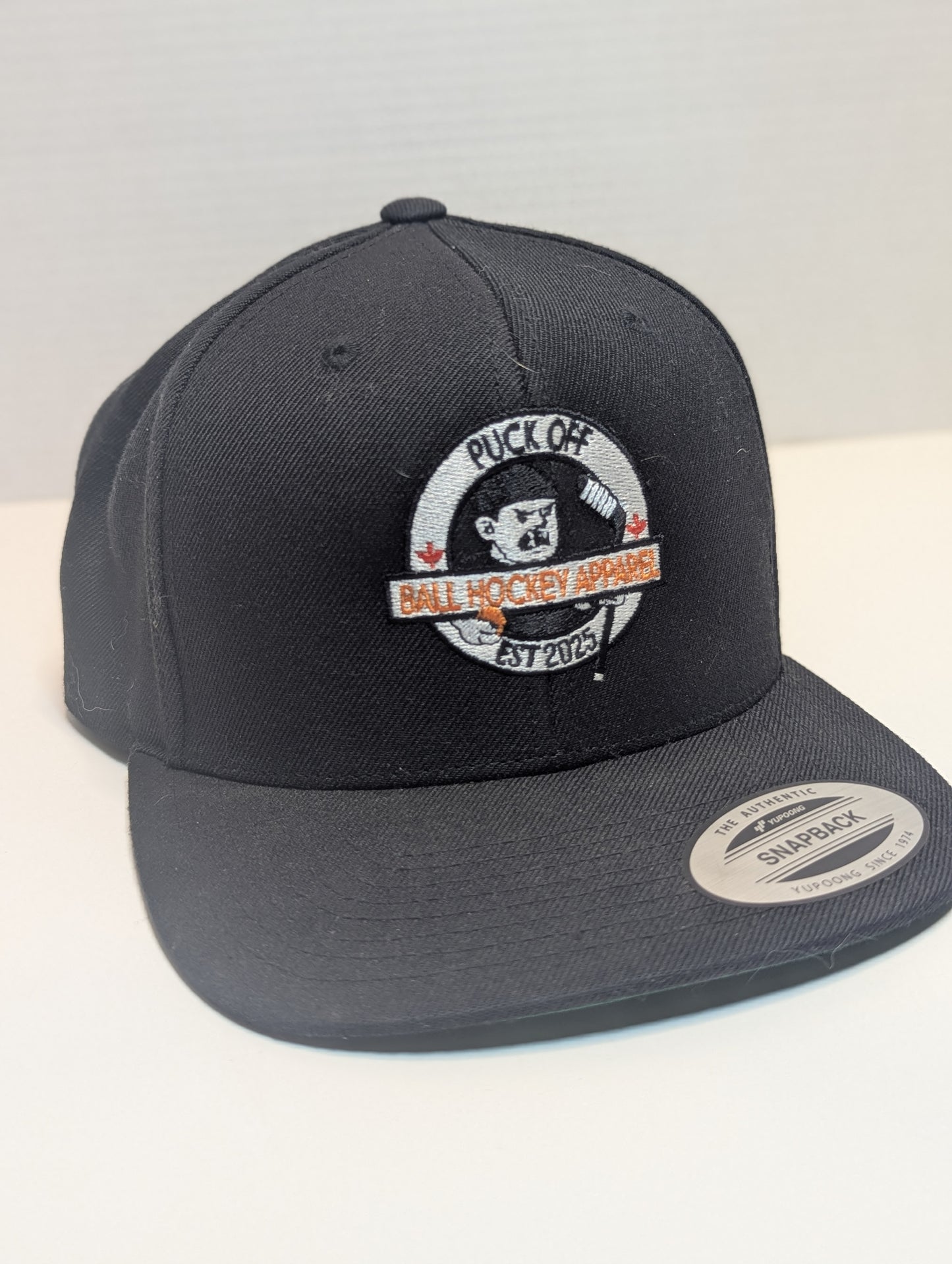 PUCK OFF Ball Hockey Snapback Hat – Embroidered Dek Hockey Cap
