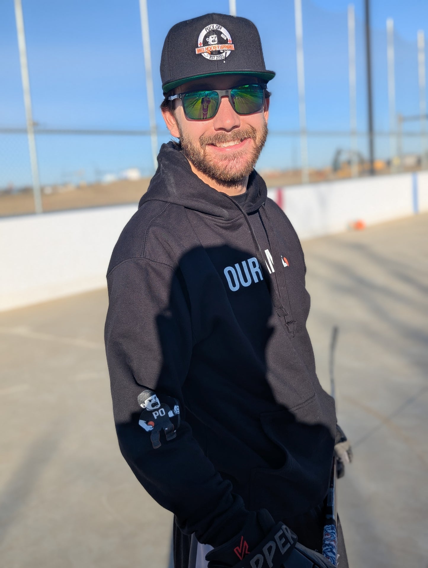 Our Game Takes BALLS Hoodie – PUCK OFF Mascot Warmy | Ball Hockey Streetwear