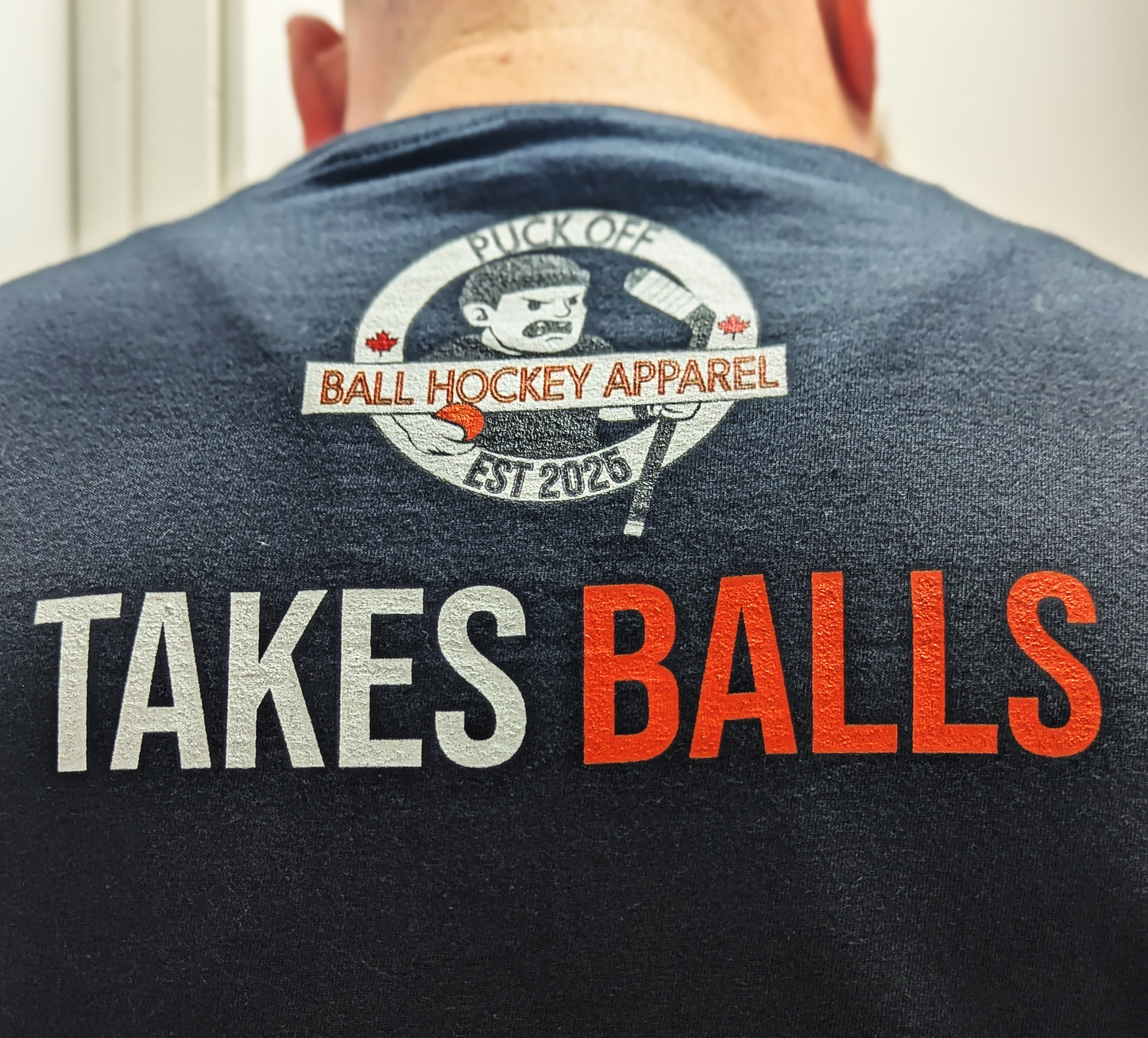 Our Game Takes BALLS T-Shirt – Funny PUCK OFF Mascot Tee | Ball Hockey Streetwear