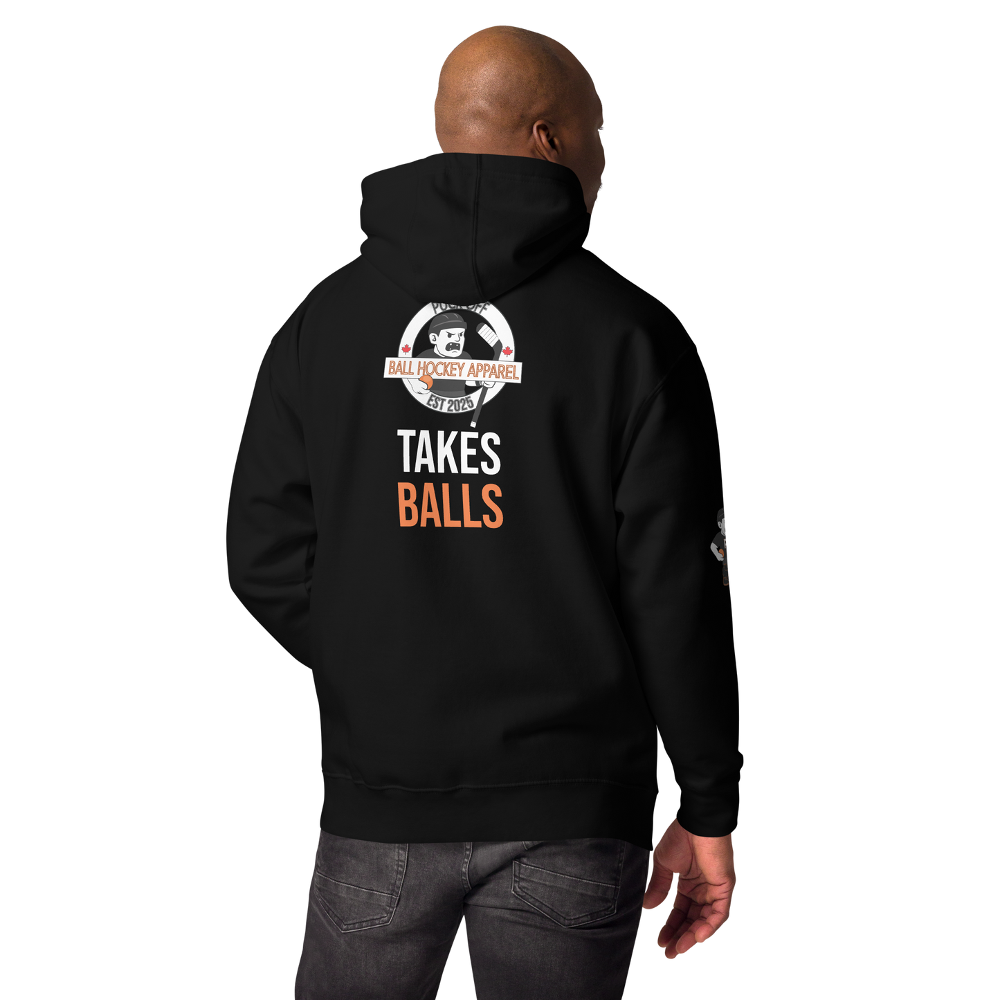 Our Game Takes BALLS Hoodie – PUCK OFF Mascot Warmy | Ball Hockey Streetwear