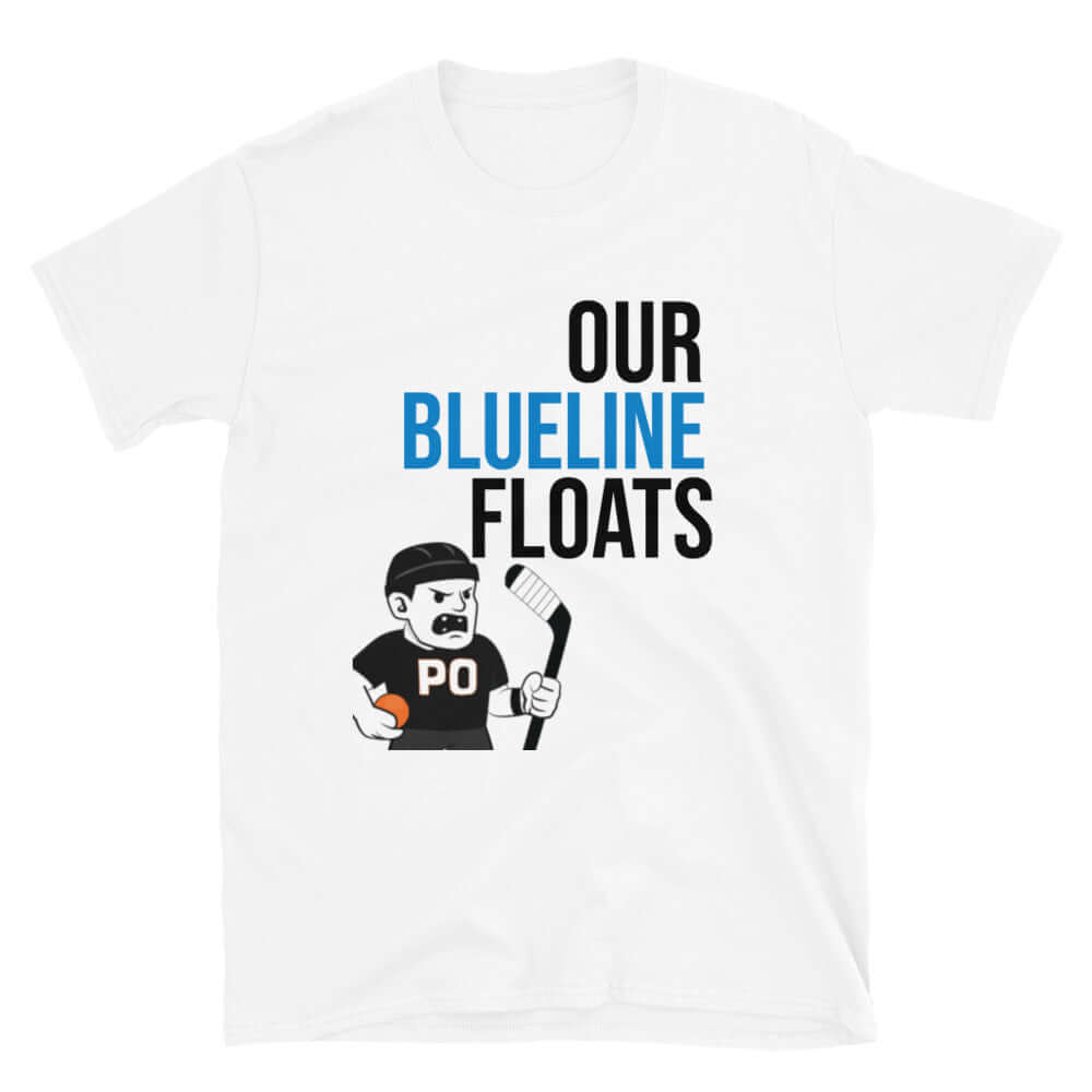 Our Blue Line Floats Shirt unisex ball hockey tee