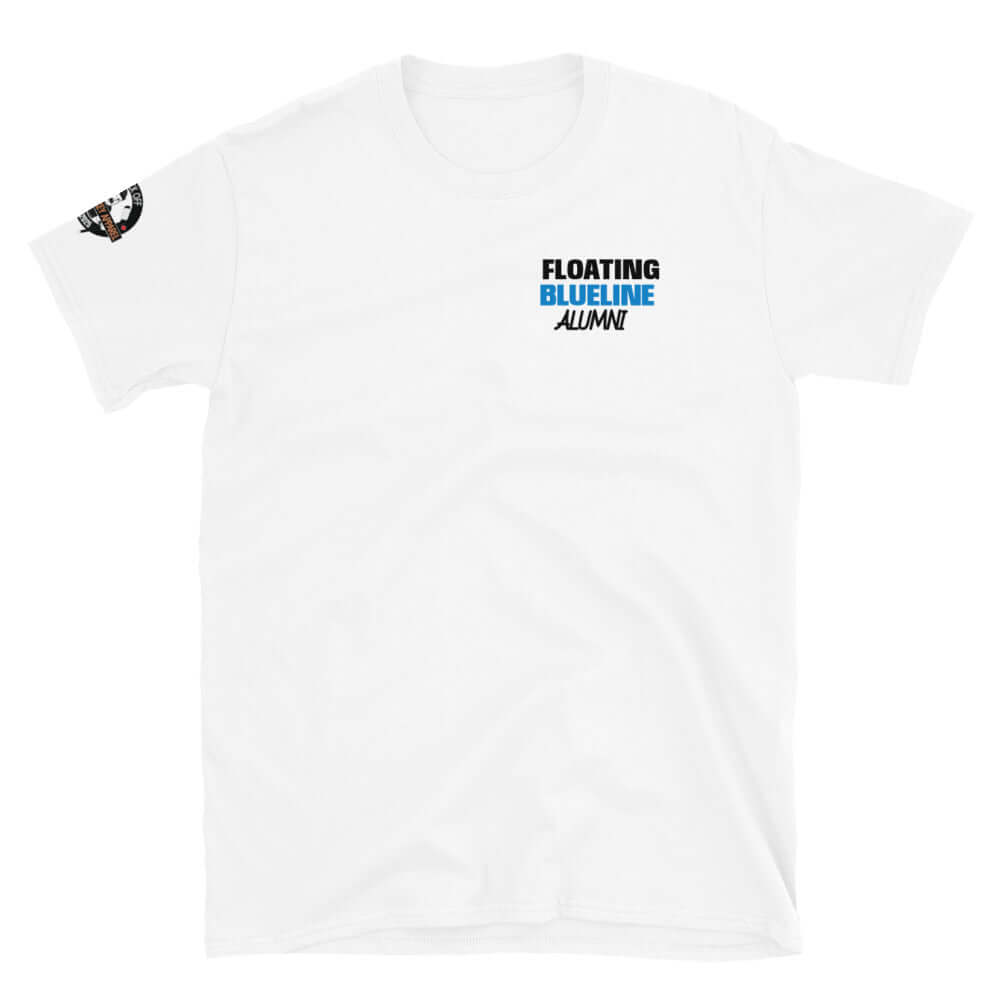 Floating Blue Line Alumni Shirt unisex ball hockey tee