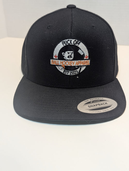 PUCK OFF Ball Hockey Snapback Hat – Embroidered Dek Hockey Cap
