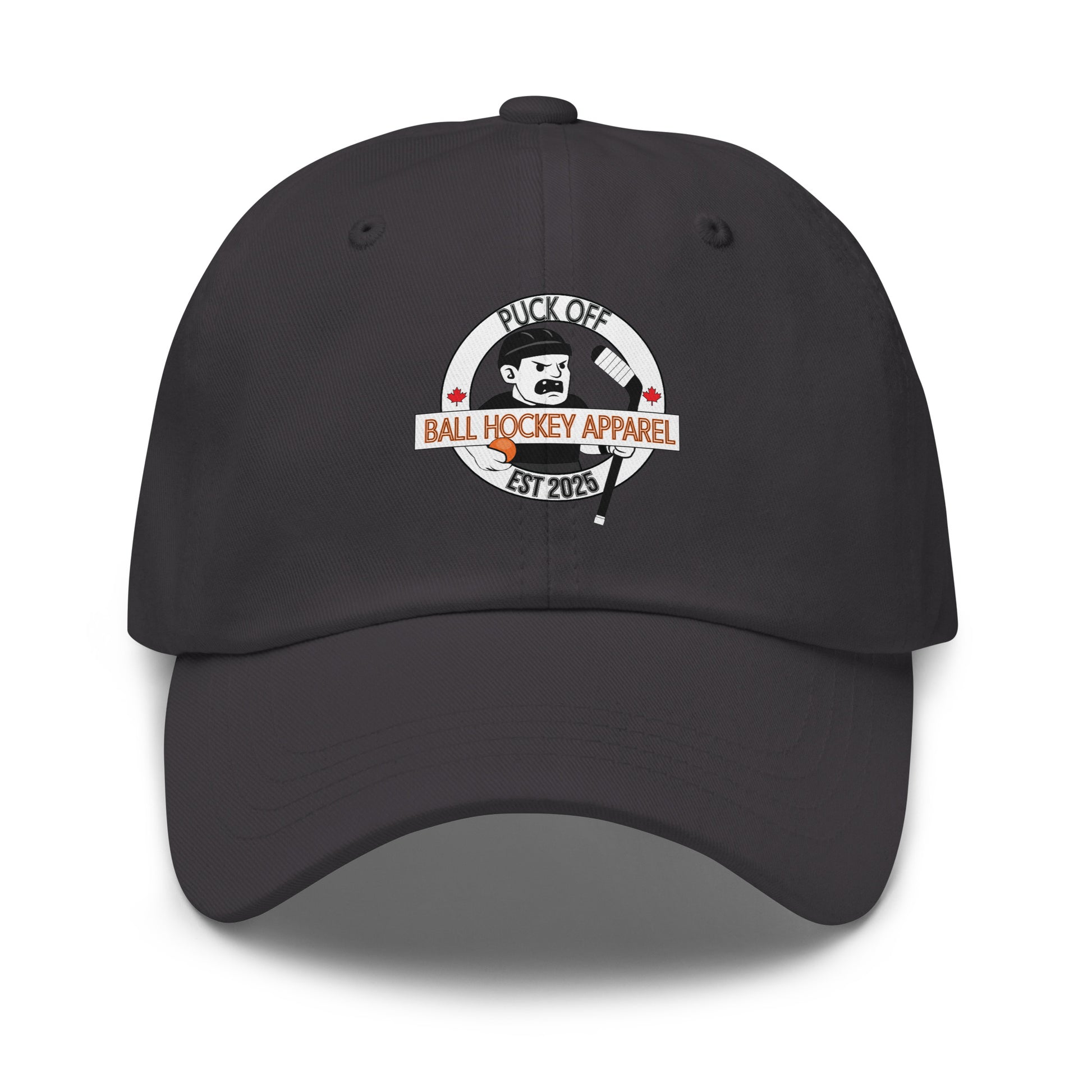 Puck Off Dad Hat unisex ball hockey cap