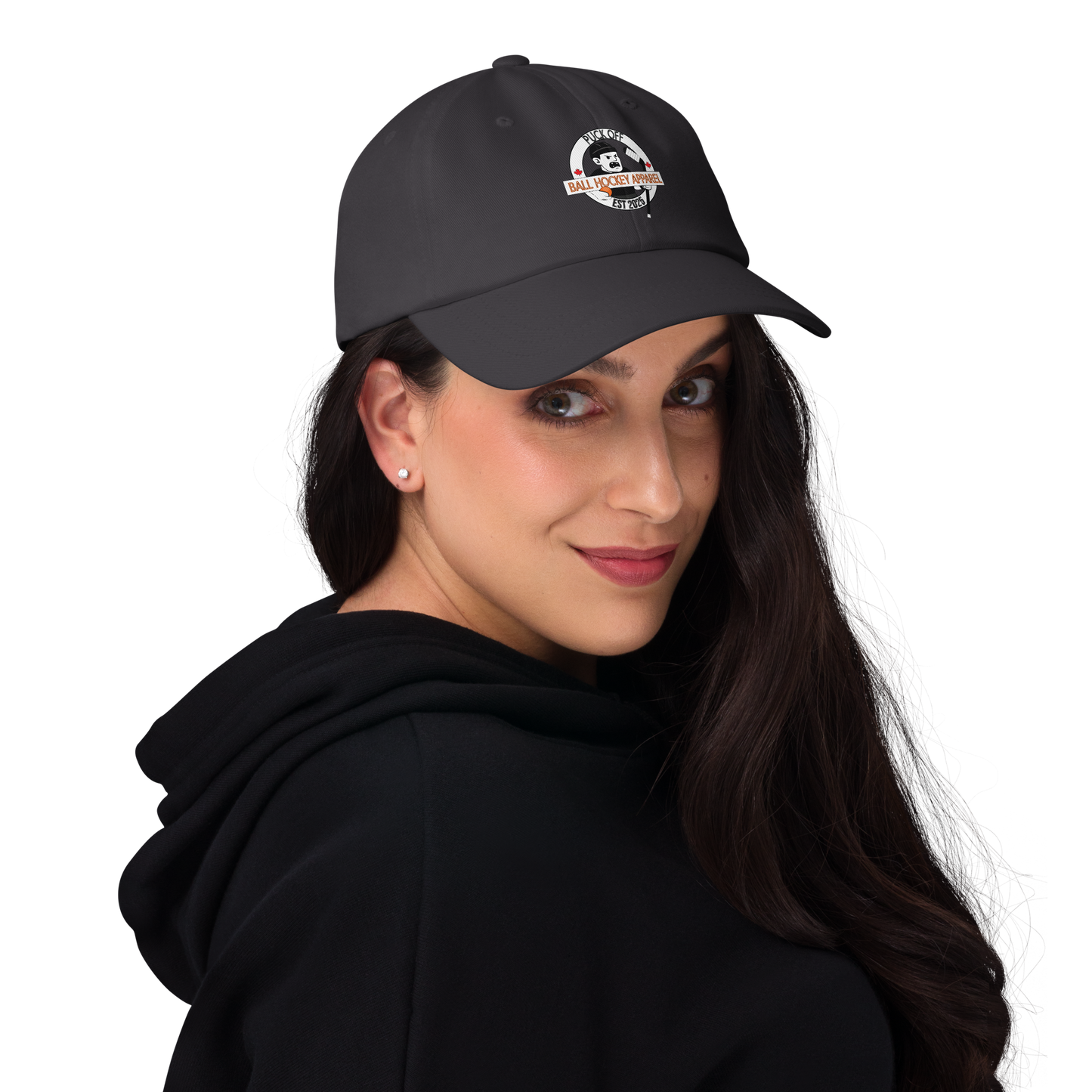 PUCK OFF Dek Hockey Dad Hat – DTF Badge Embroidered Cap | Ball Hockey Streetwear