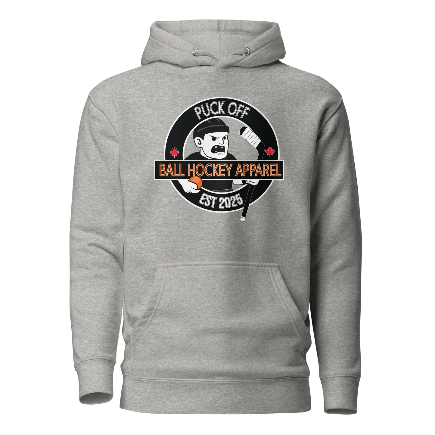 PUCK OFF Mascot Logo Hoodie – Ball Hockey Legends Pullover