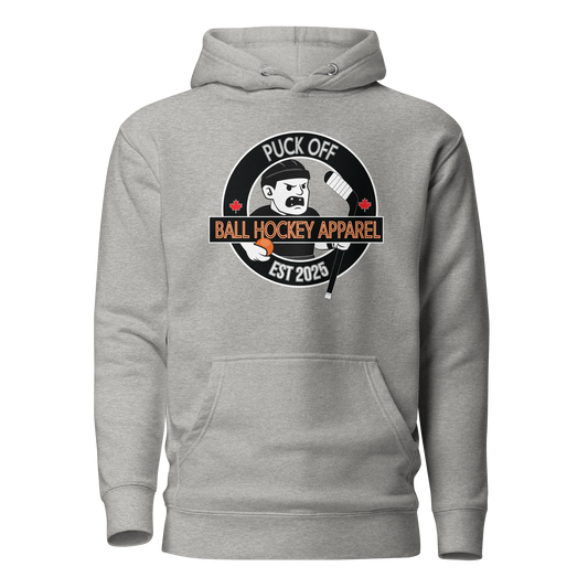 PUCK OFF Mascot Logo Hoodie ball hockey pullover