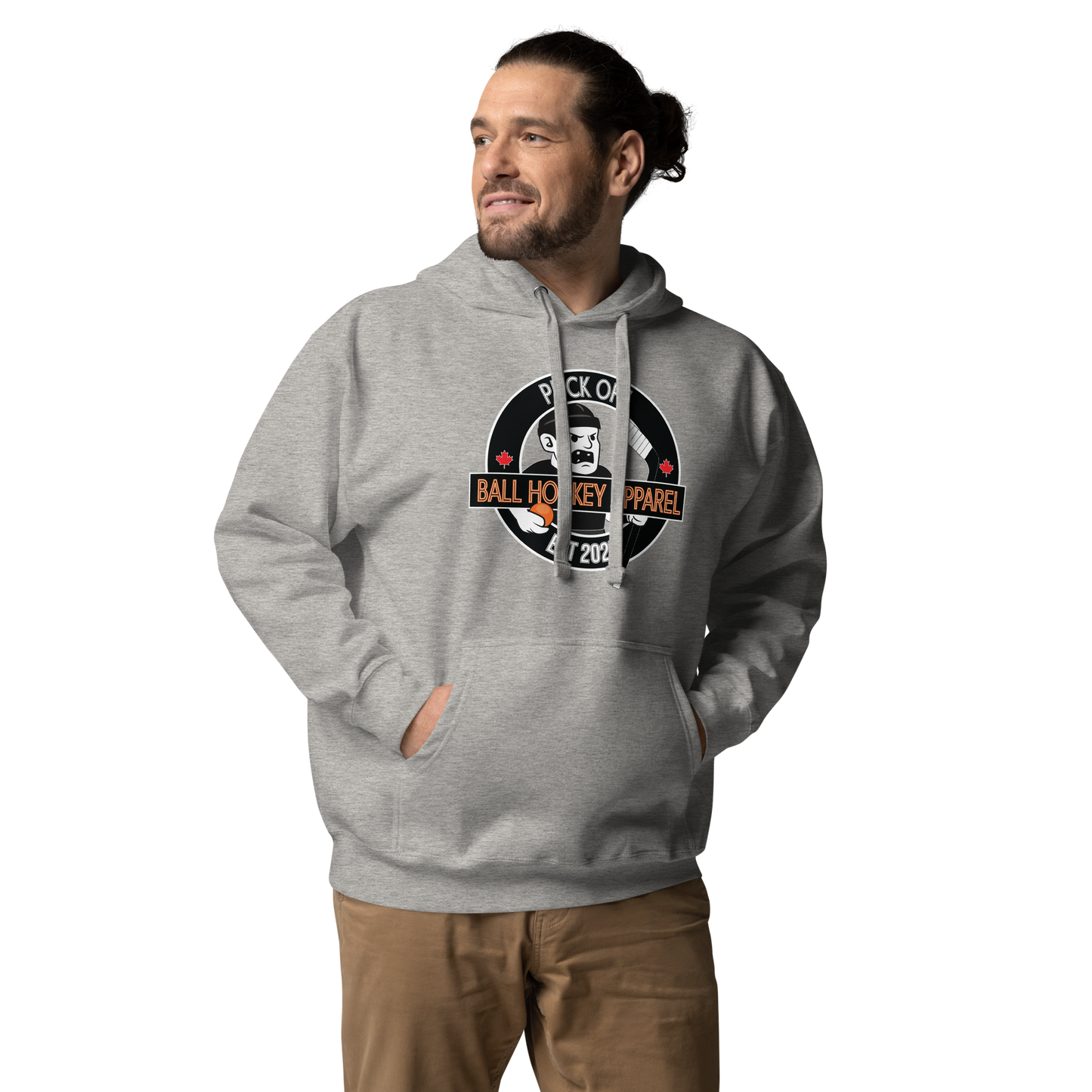 PUCK OFF Mascot Logo Hoodie – Ball Hockey Legends Pullover