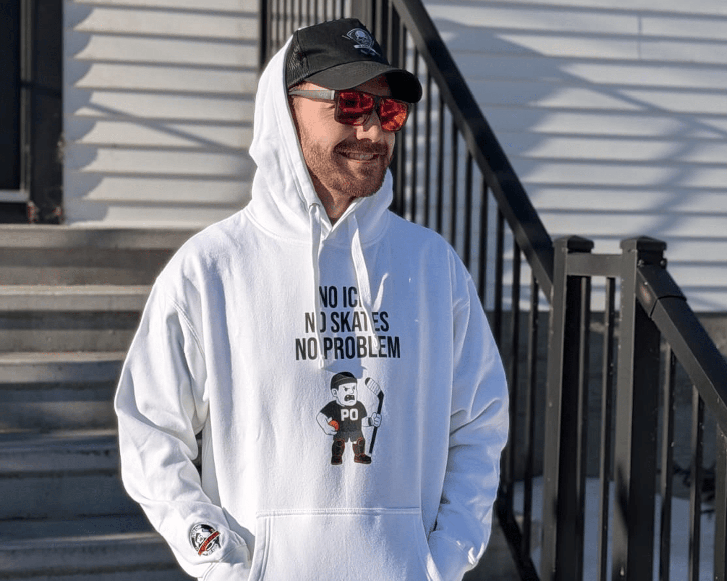 No Ice No Skates No Problem Hoodie - Puck Off - Ball Hockey Apparel