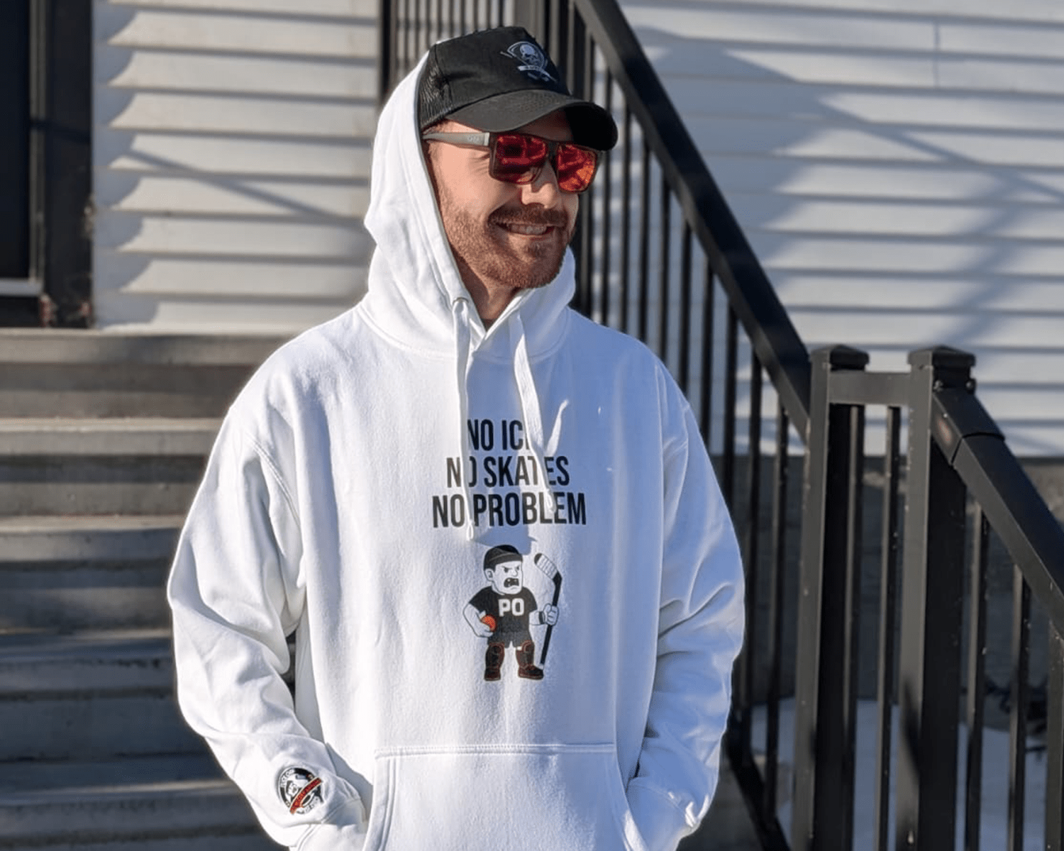No Ice No Skates No Problem Hoodie - Puck Off - Ball Hockey Apparel