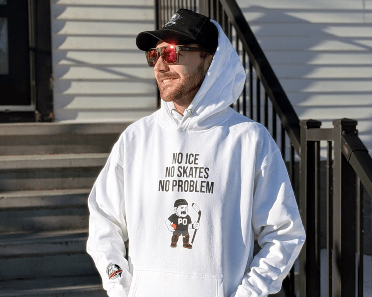 No Ice No Skates No Problem Hoodie - Puck Off - Ball Hockey Apparel