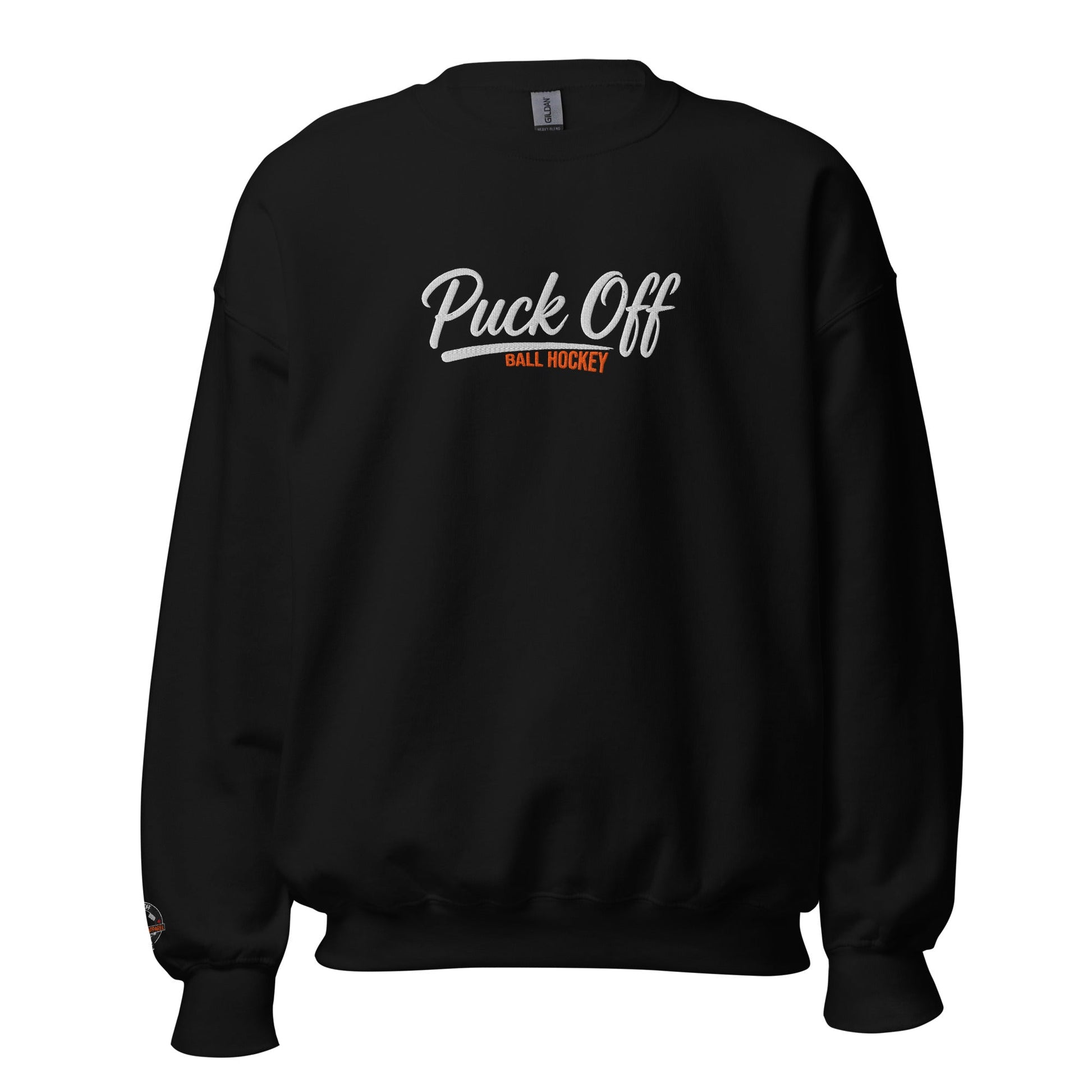 Puck Off Ball Hockey Crewneck Sweatshirt - Black - Puck Off - Ball Hockey Apparel