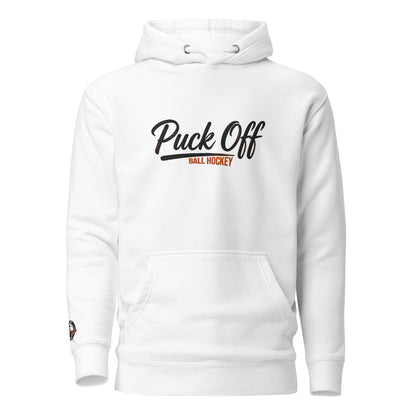 Puck Off Ball Hockey Hoodie - White - Puck Off - Ball Hockey Apparel