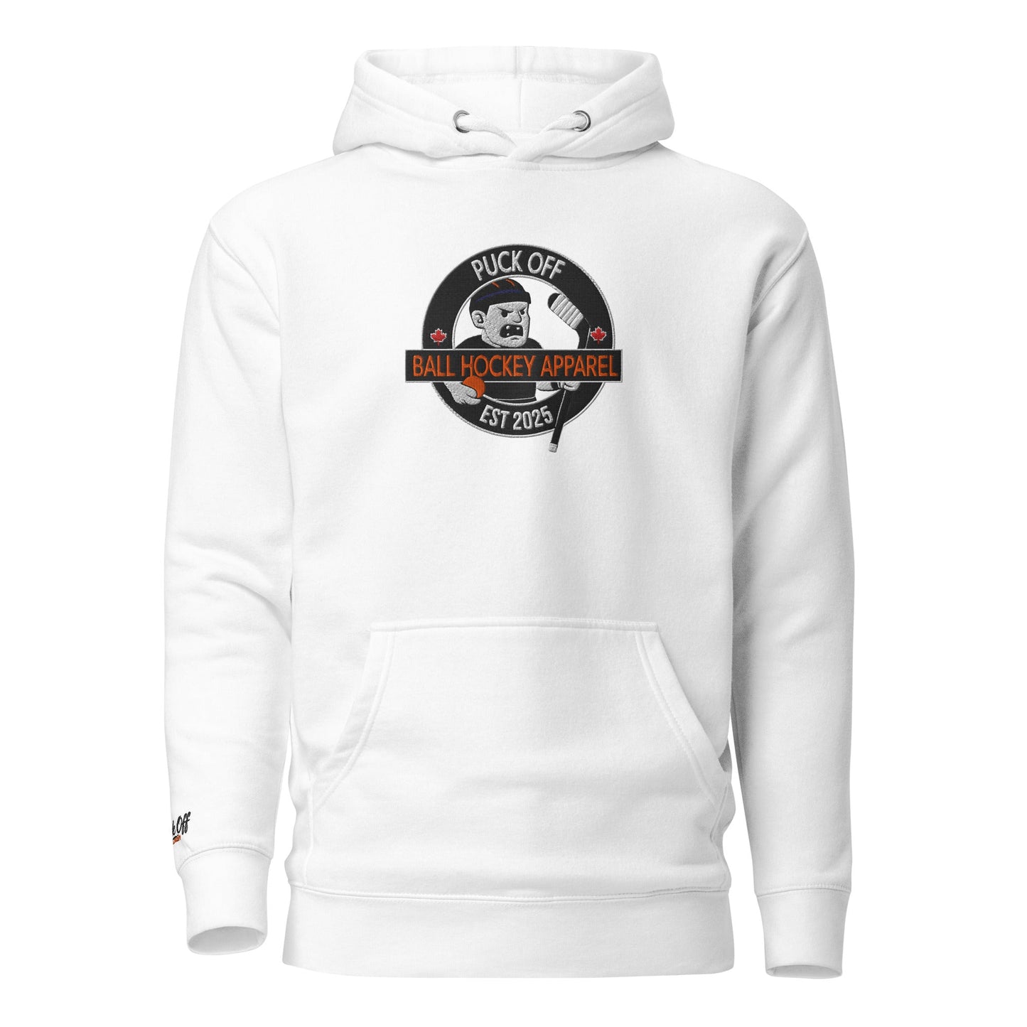 Puck Off Classic Hoodie - White - Puck Off - Ball Hockey Apparel