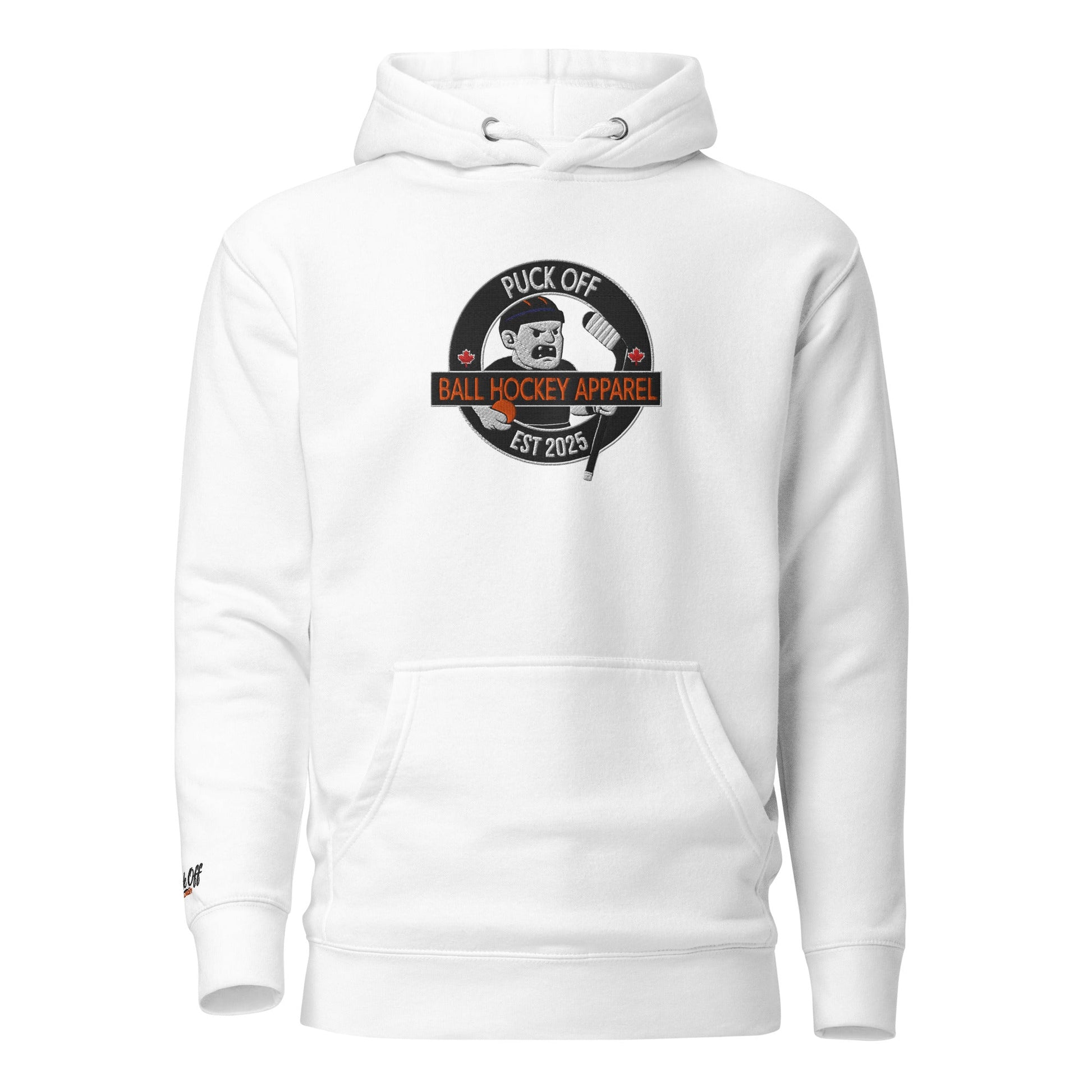 Puck Off Classic Hoodie - White - Puck Off - Ball Hockey Apparel