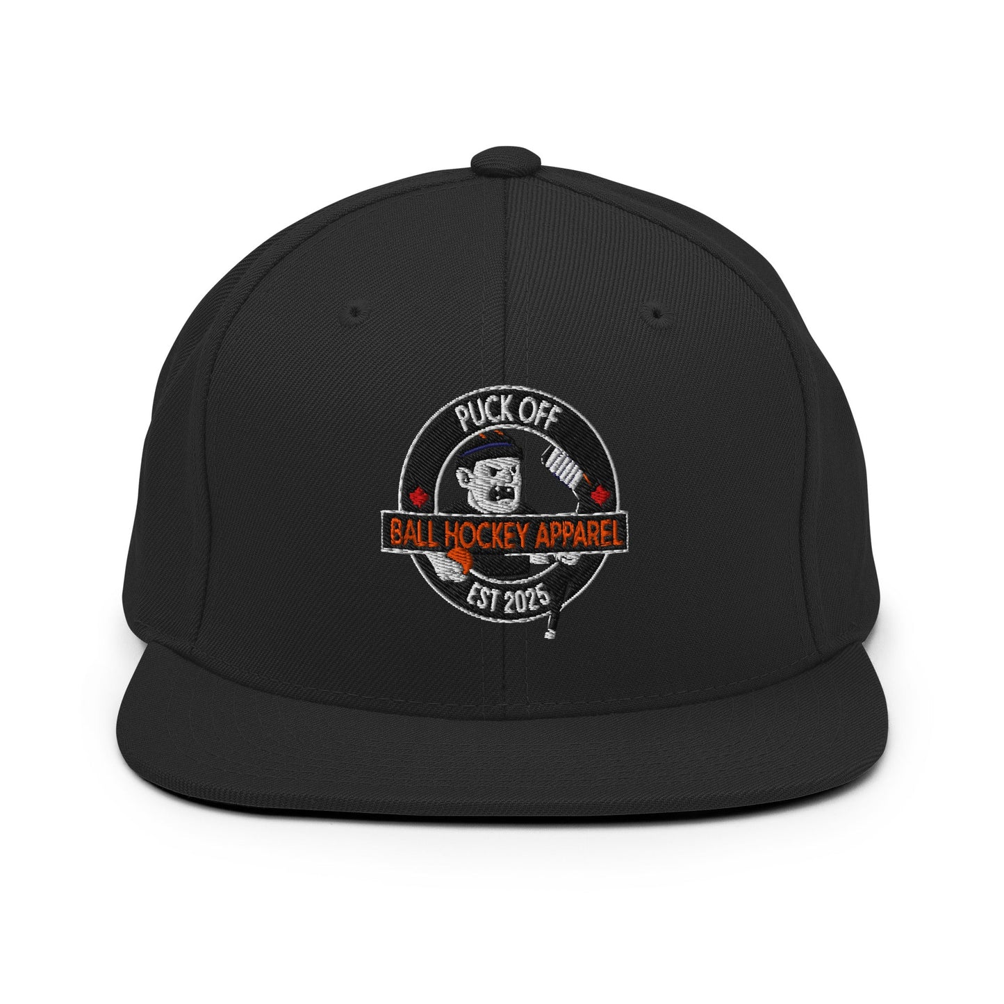 Puck Off Classic Snapback Hat - Black - Puck Off - Ball Hockey Apparel