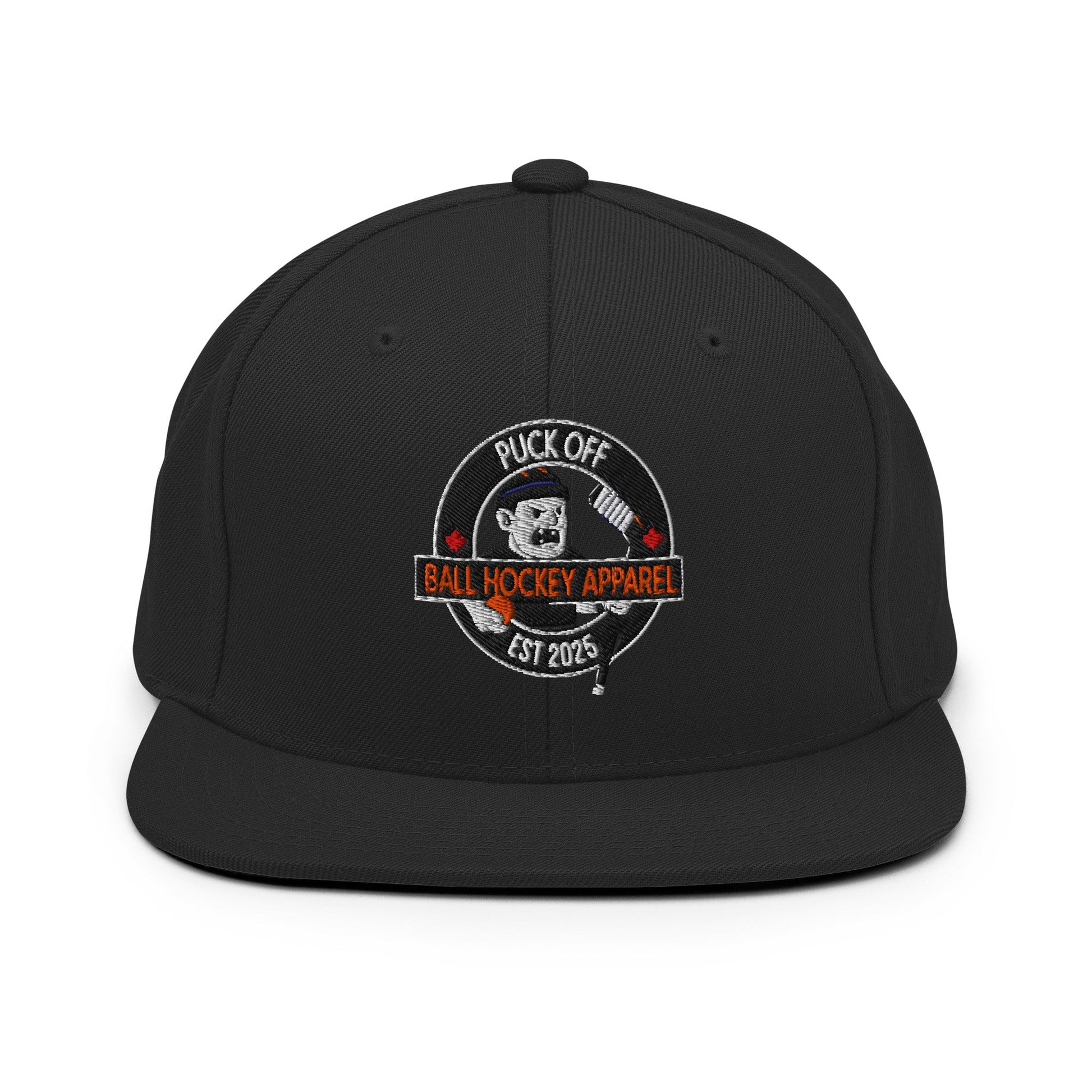 Puck Off Classic Snapback Hat - Black - Puck Off - Ball Hockey Apparel