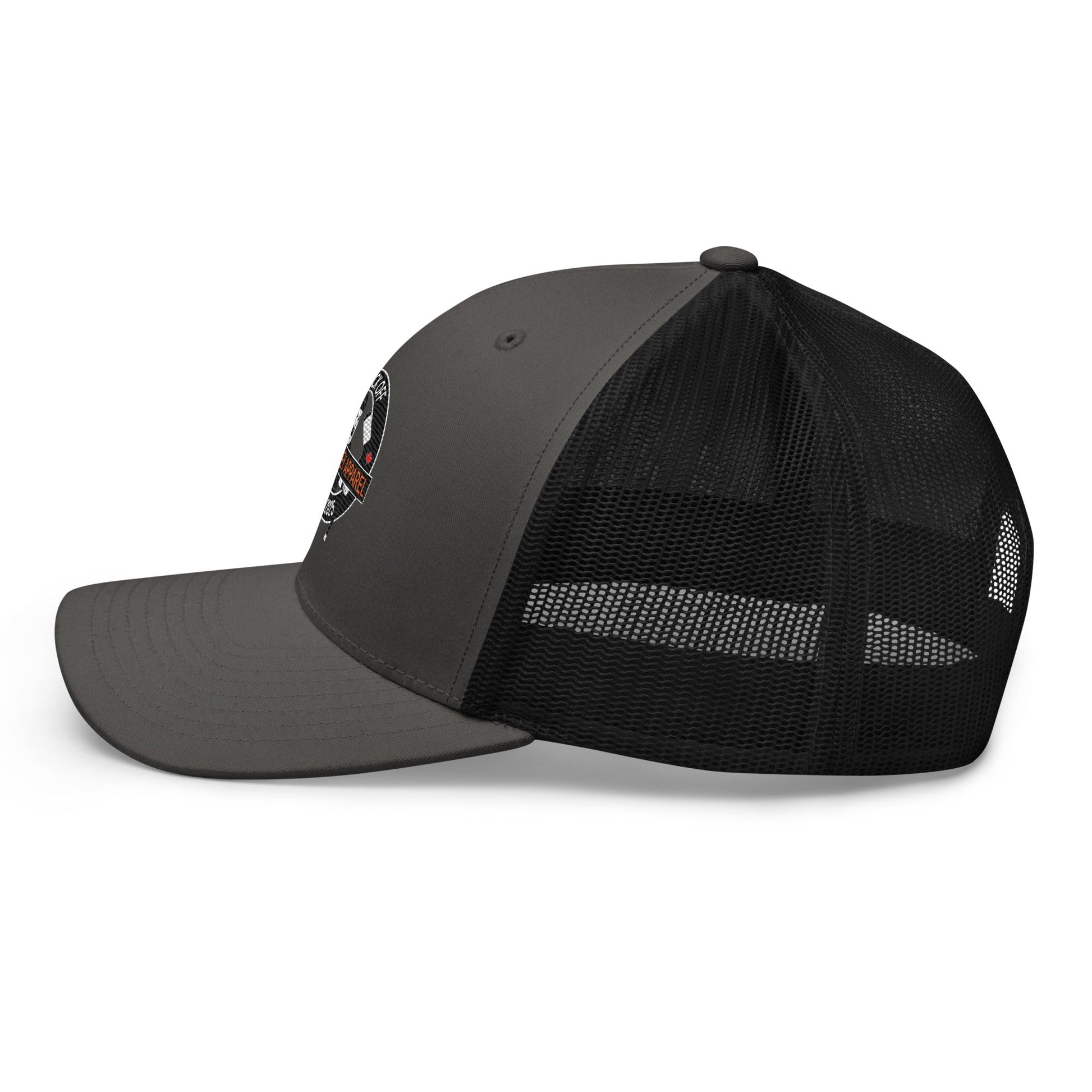 Puck Off Logo Trucker Cap - Charcoal - Puck Off - Ball Hockey Apparel