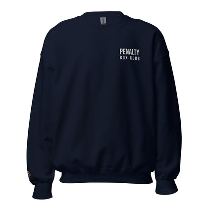 Puck Off Penalty Box Club Crewneck Sweatshirt - Navy - Puck Off - Ball Hockey Apparel