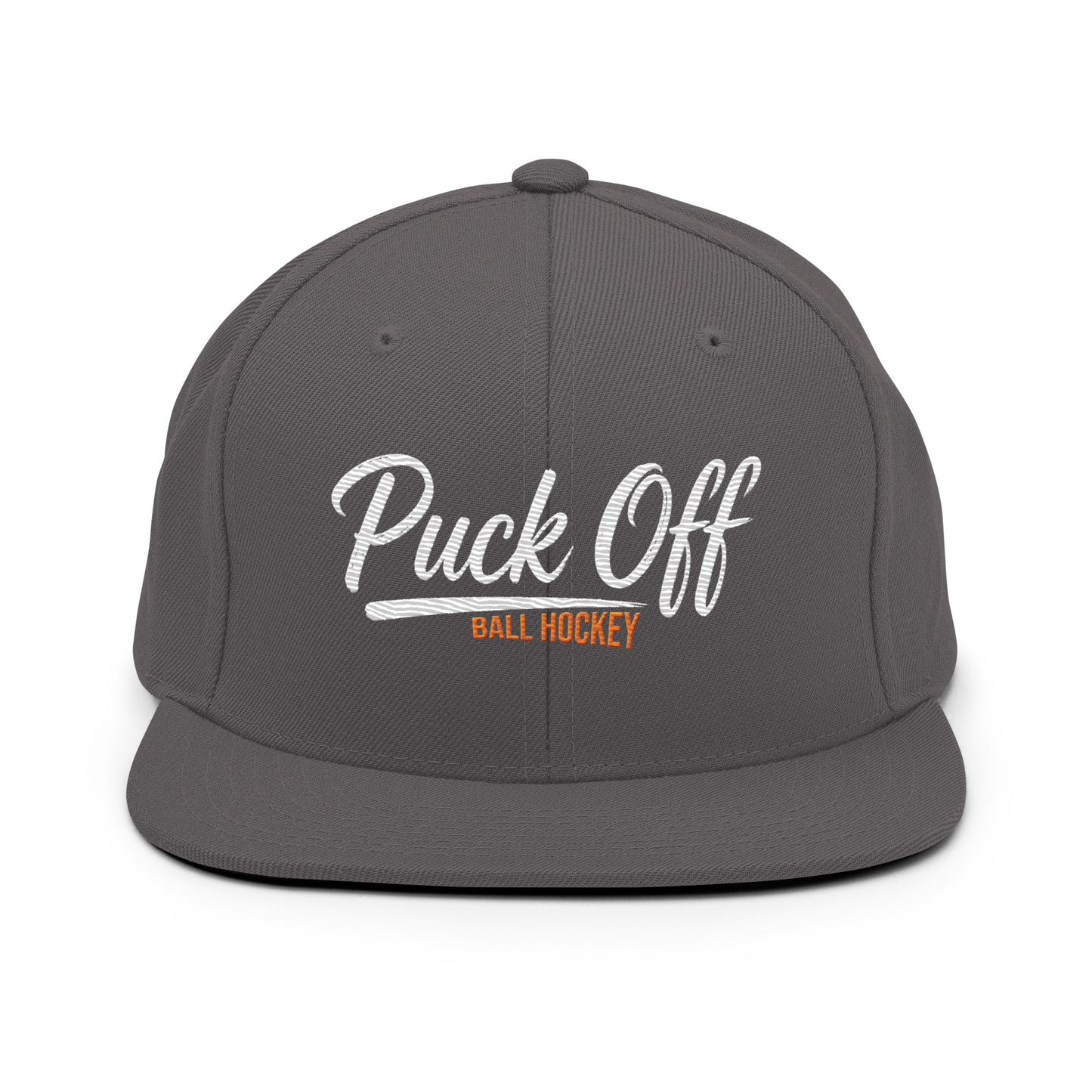 Puck Off Snapback Hat - Charcoal - Puck Off - Ball Hockey Apparel