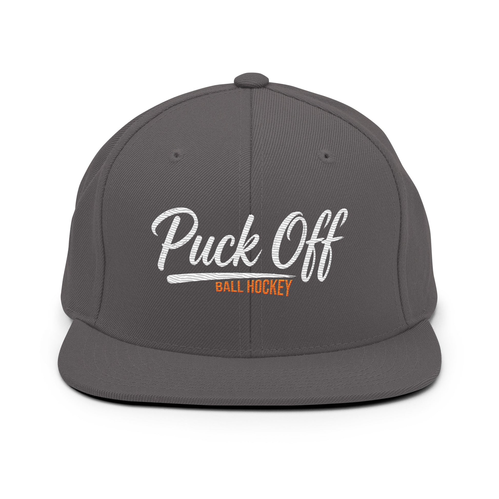 Puck Off Snapback Hat - Charcoal - Puck Off - Ball Hockey Apparel