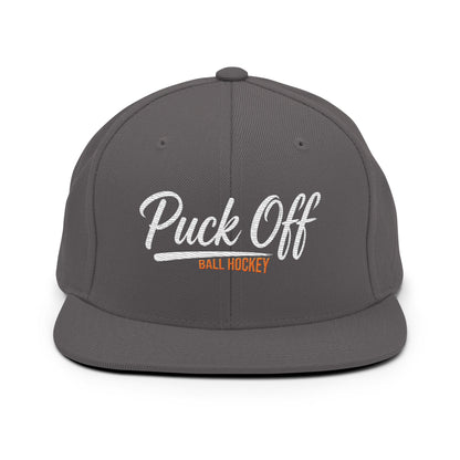Puck Off Snapback Hat - Charcoal - Puck Off - Ball Hockey Apparel