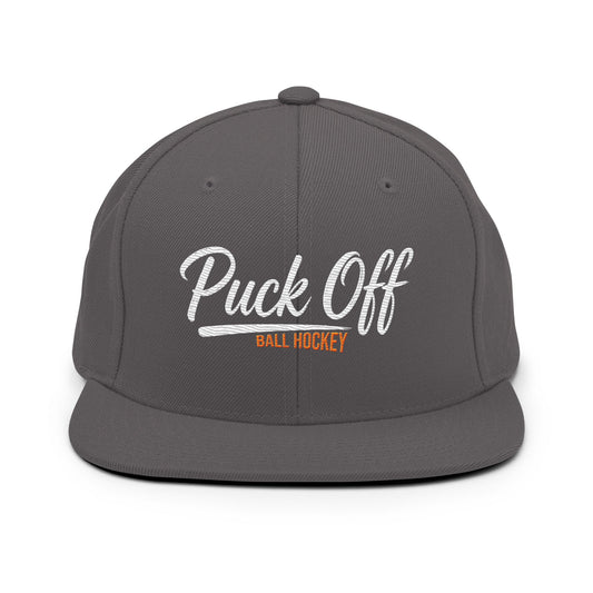Puck Off Snapback Hat - Charcoal - Puck Off - Ball Hockey Apparel