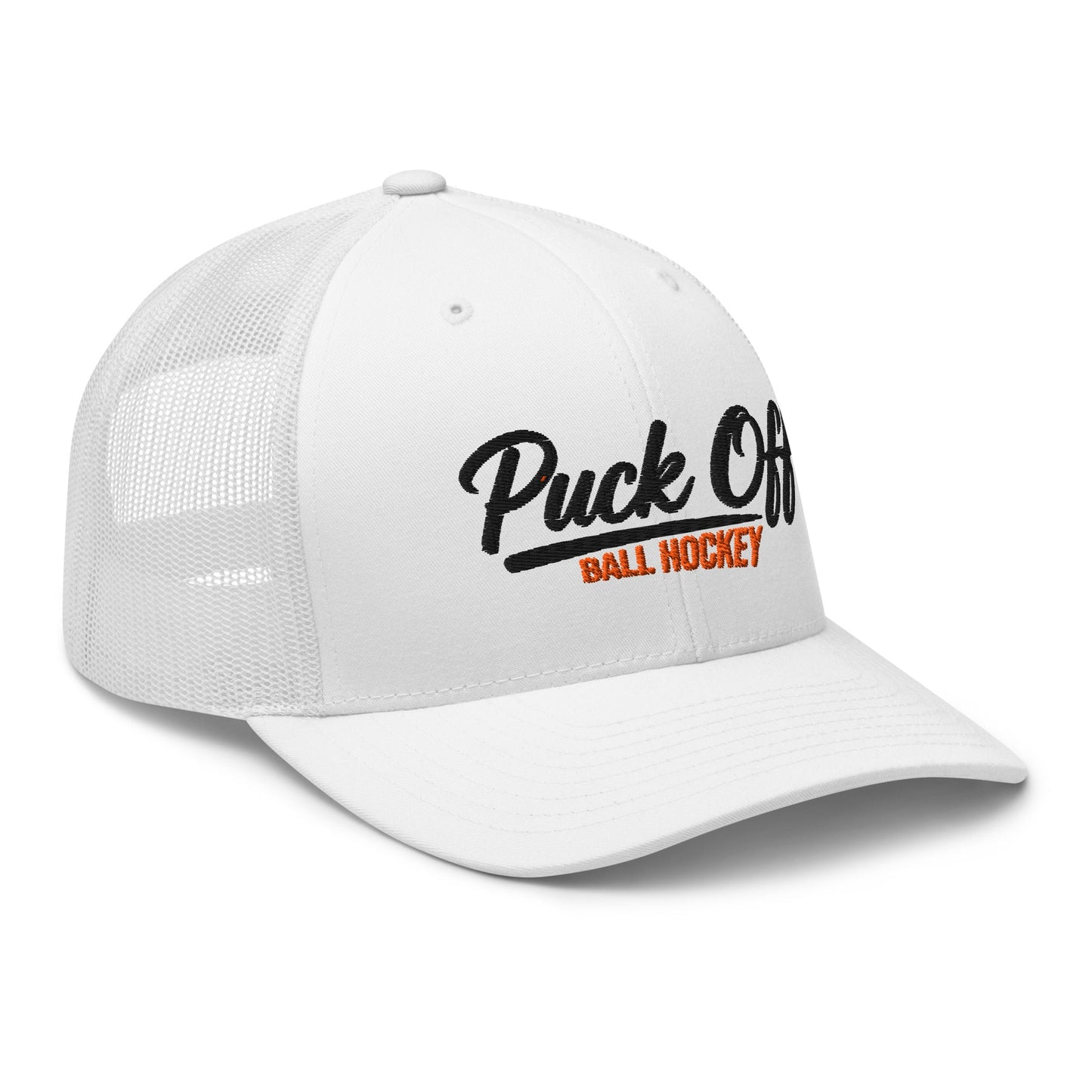 Puck Off Trucker Cap - White - Puck Off - Ball Hockey Apparel