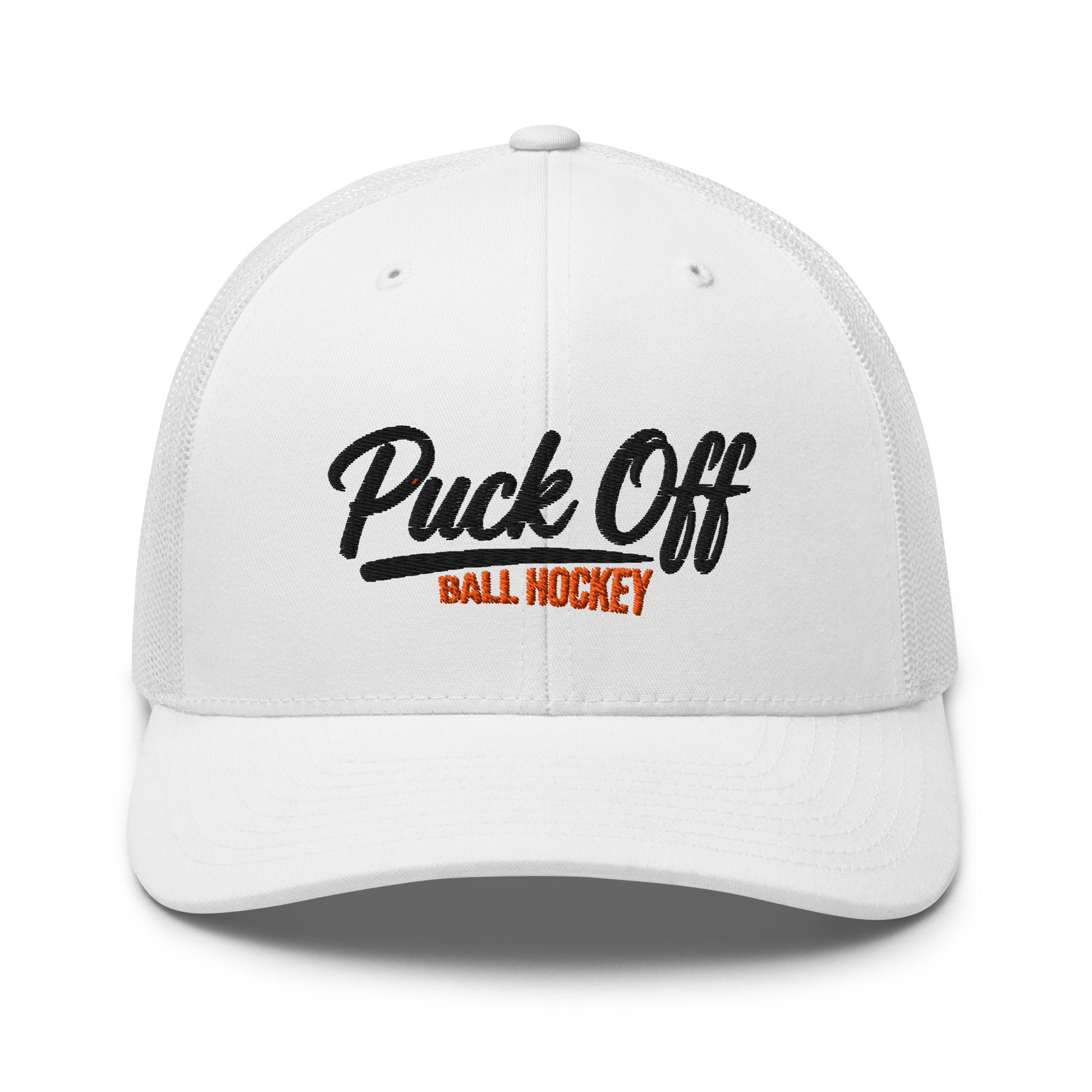 Puck Off Trucker Cap - White - Puck Off - Ball Hockey Apparel