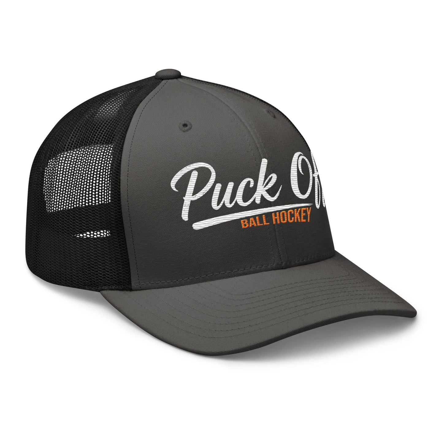 Puck Off Trucker Hat - Charcoal - Puck Off - Ball Hockey Apparel