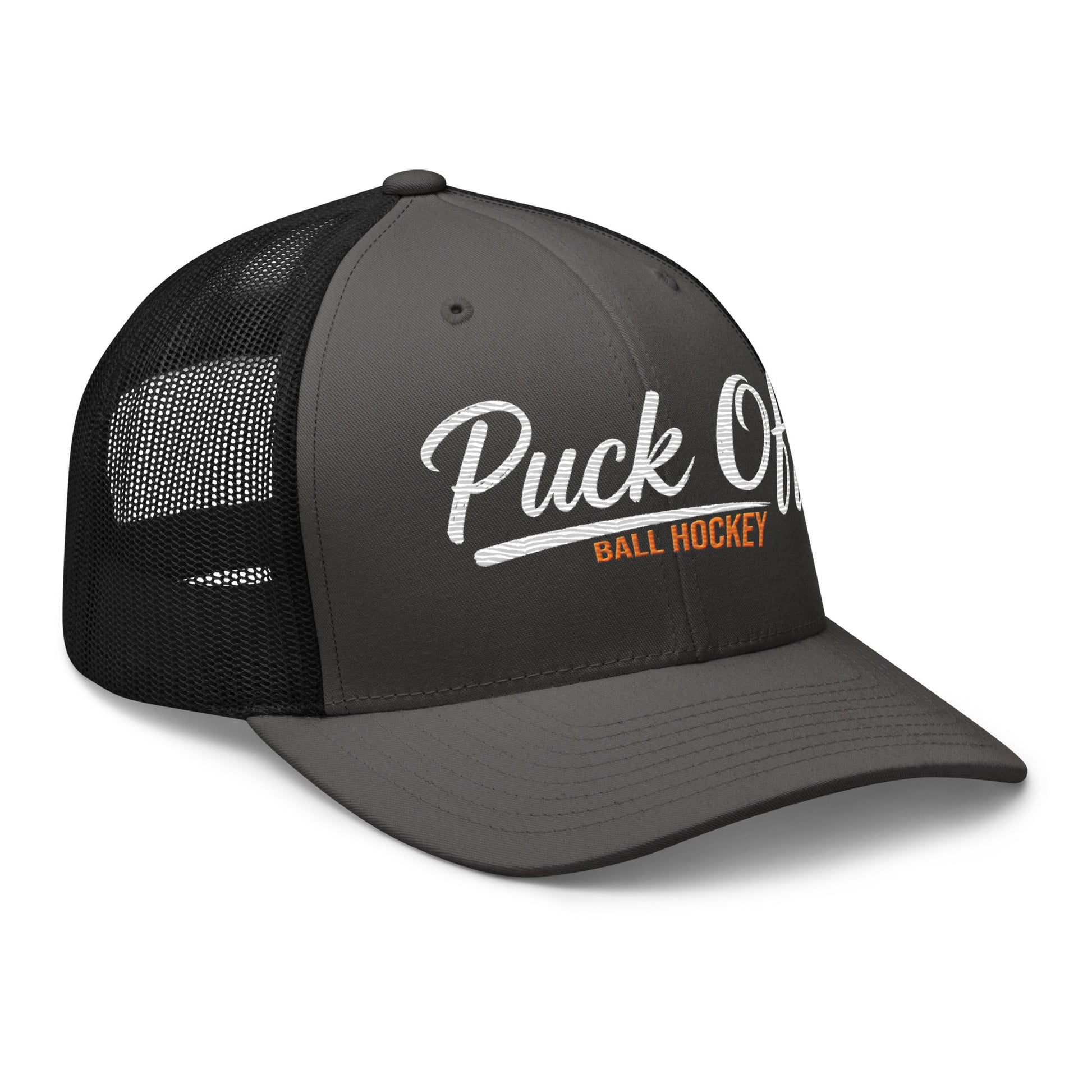 Puck Off Trucker Hat - Charcoal - Puck Off - Ball Hockey Apparel