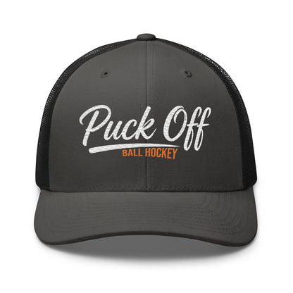 Puck Off Trucker Hat - Charcoal - Puck Off - Ball Hockey Apparel