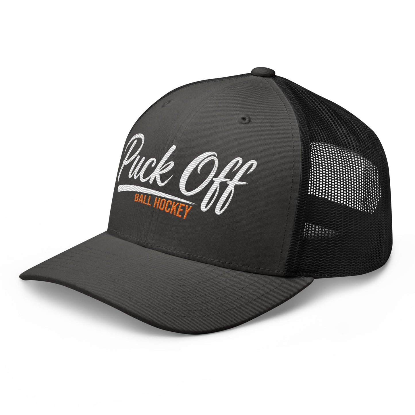 Puck Off Trucker Hat - Charcoal - Puck Off - Ball Hockey Apparel